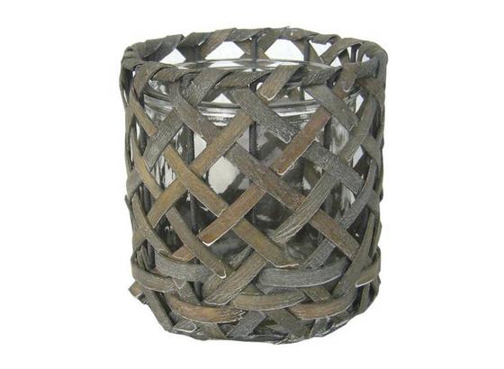 Svíčka Ve Skle Antonia - šedá, Romantický / Rustikální, dřevo/sklo (11,5/11,5cm) - Mömax modern living Svíčka Ve Skle Antonia - šedá, Romantický / Rustikální, dřevo/sklo (11,5/11,5cm) - Mömax modern living
