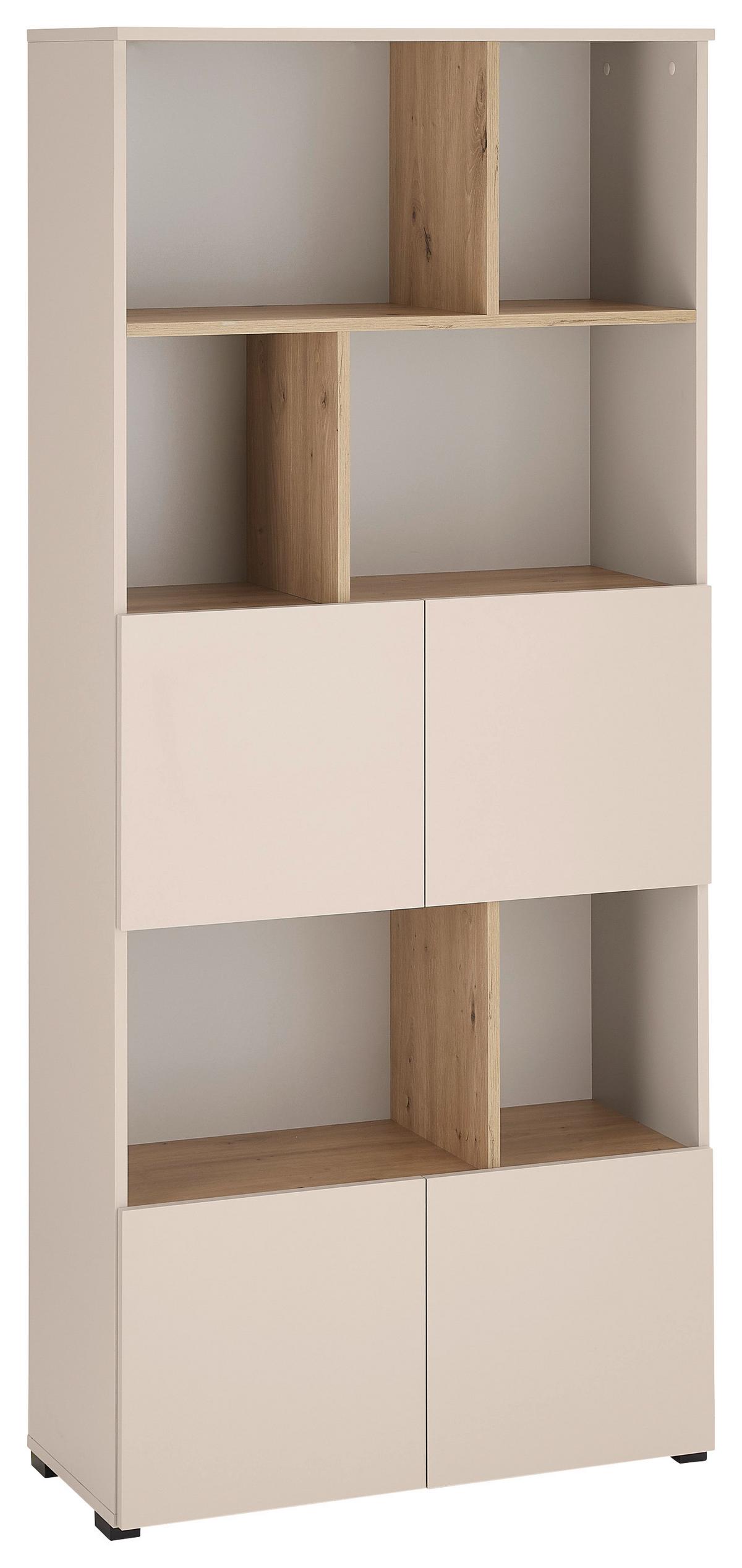 REGÁL SAVANNA -EXKLUSIV- - černá/kašmírová, Moderní, kompozitní dřevo/plast (80/180/35cm) - Mömax