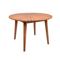 Gartentisch Fremont Akazienholz ⌀ 110 Cm - Hellbraun, Basics, Holz (110/110/75cm) - Gardenson