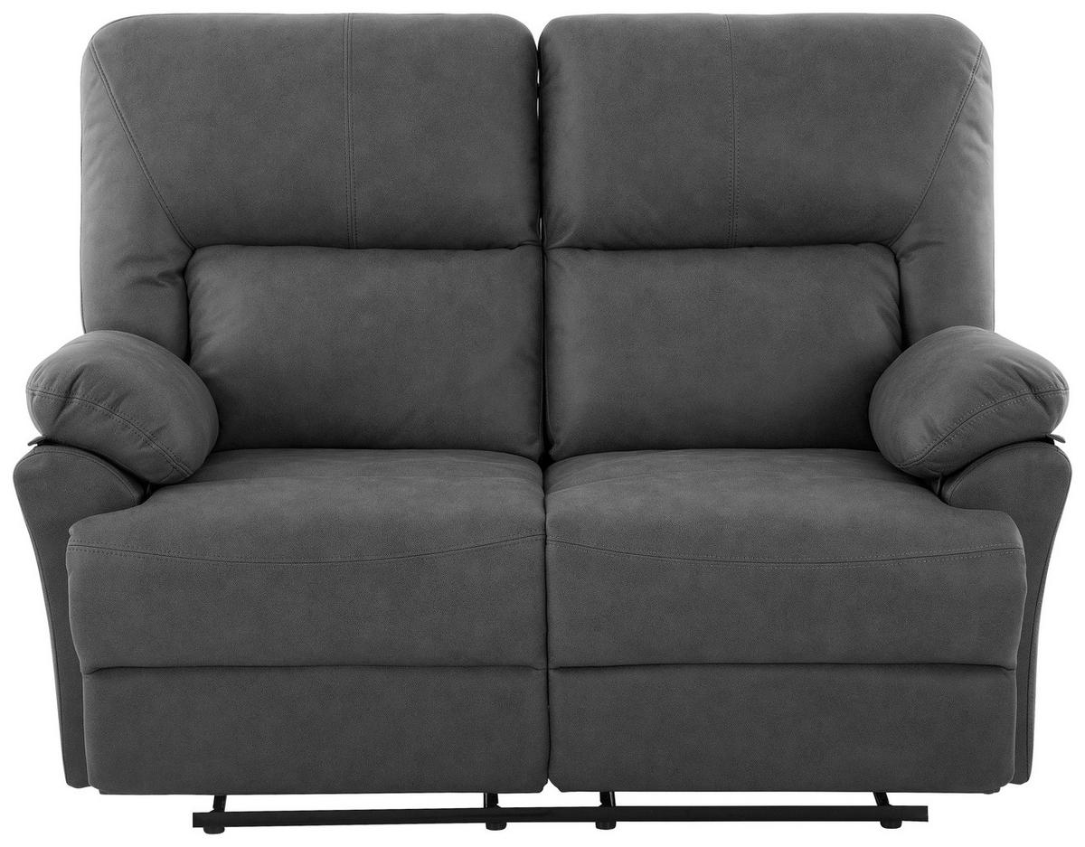 Dvojmiestna pohovka CLARA, sivá, s relaxačnou funkciou - sivá, Basics, textil (145/103/93cm) - Livetastic