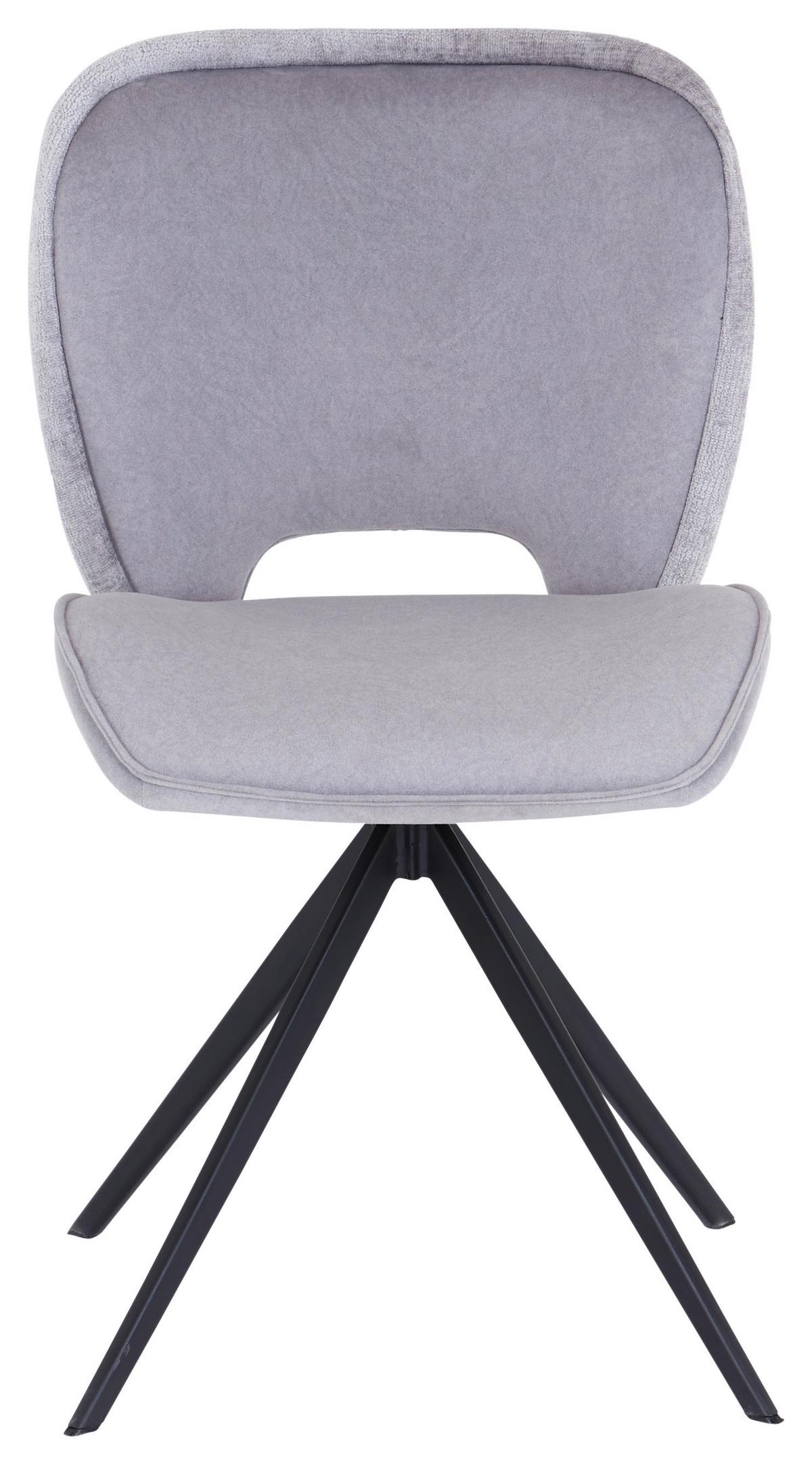 Stuhl Dale - Schwarz/Grau, MODERN, Holz/Textil (60/82.5/49.5cm) - Livetastic