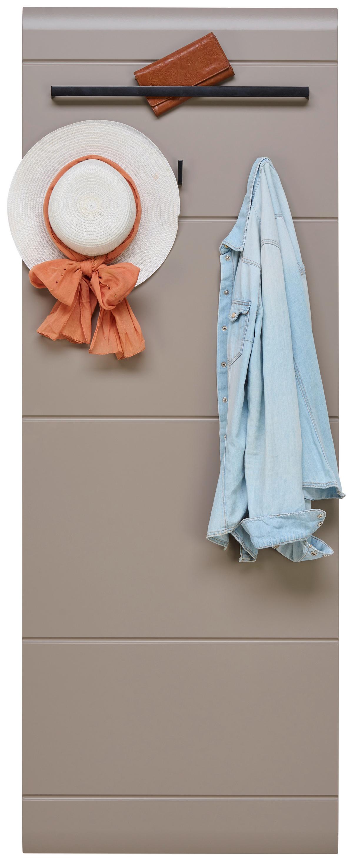 Garderobenpaneel Auris Grau B: 60 cm Mit 3 Haken - Eichefarben/Grau, MODERN (60/162,2/1,9cm) - Luca Bessoni