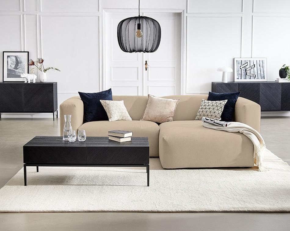 Ecksofa Bolt, Taupe S: 160x255 cm - Taupe, MODERN, Textil (160/255cm) - Trendmanufaktur