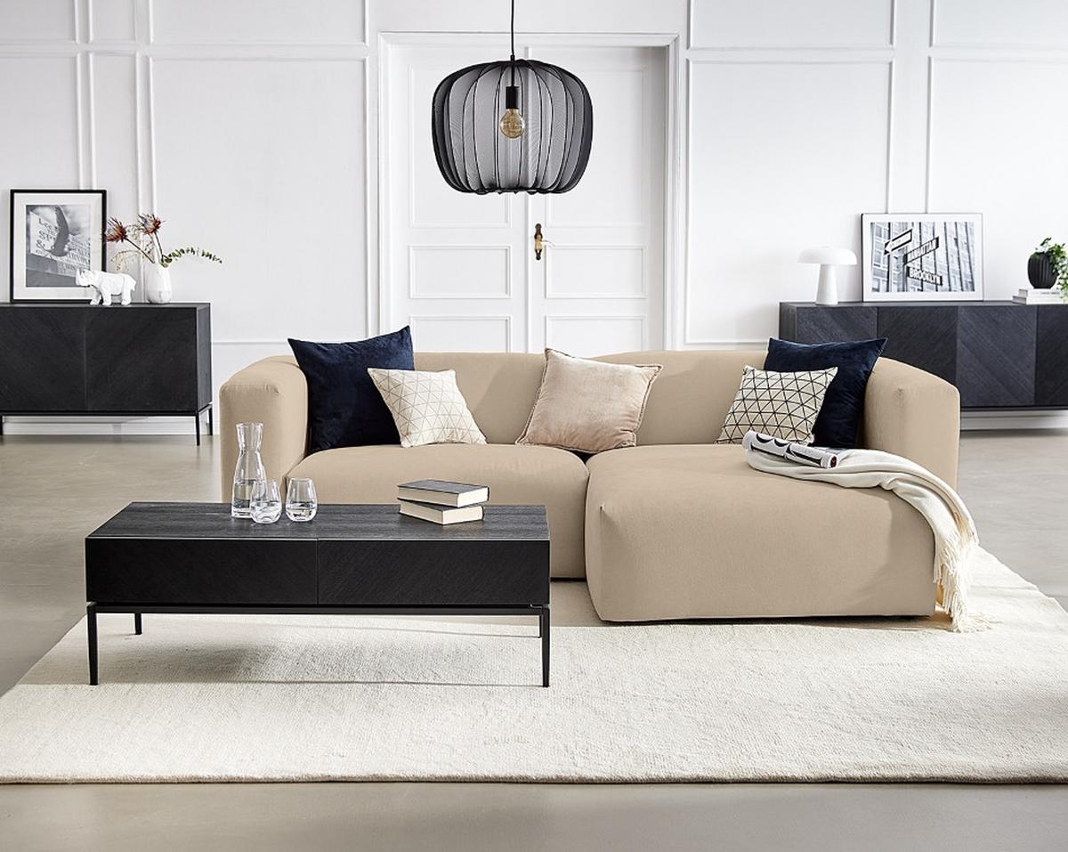 Ecksofa Bolt, Taupe S: 160x255 cm - Taupe, MODERN, Textil (160/255cm) - Trendmanufaktur