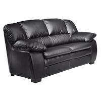 2-sitzer-sofa Casino I Rücken Echt Schwarz Lederlook - Schwarz, KONVENTIONELL, Textil (159/88/92cm) - MID.YOU