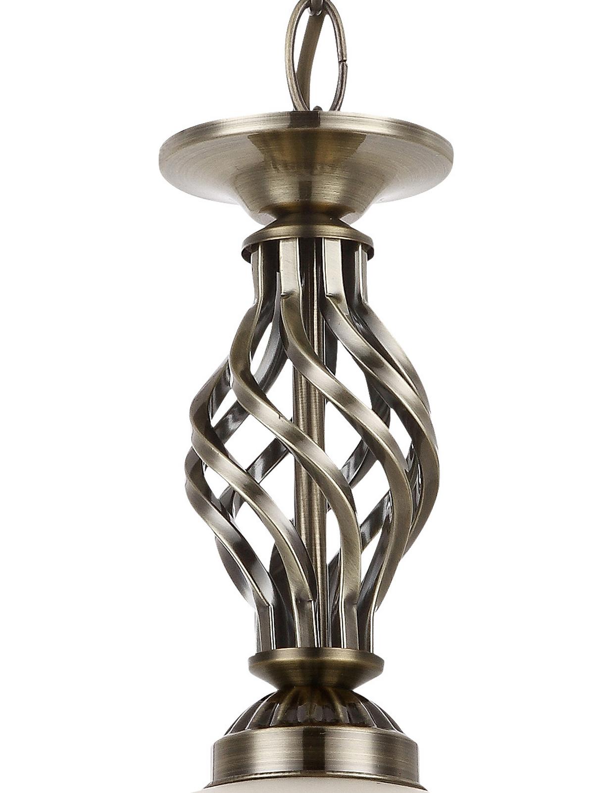 Hängeleuchte Rena H: 120 Cm 1-Flammig, Antik-Look - ROMANTIK / LANDHAUS, Glas/Metall (30/120cm) - Globo