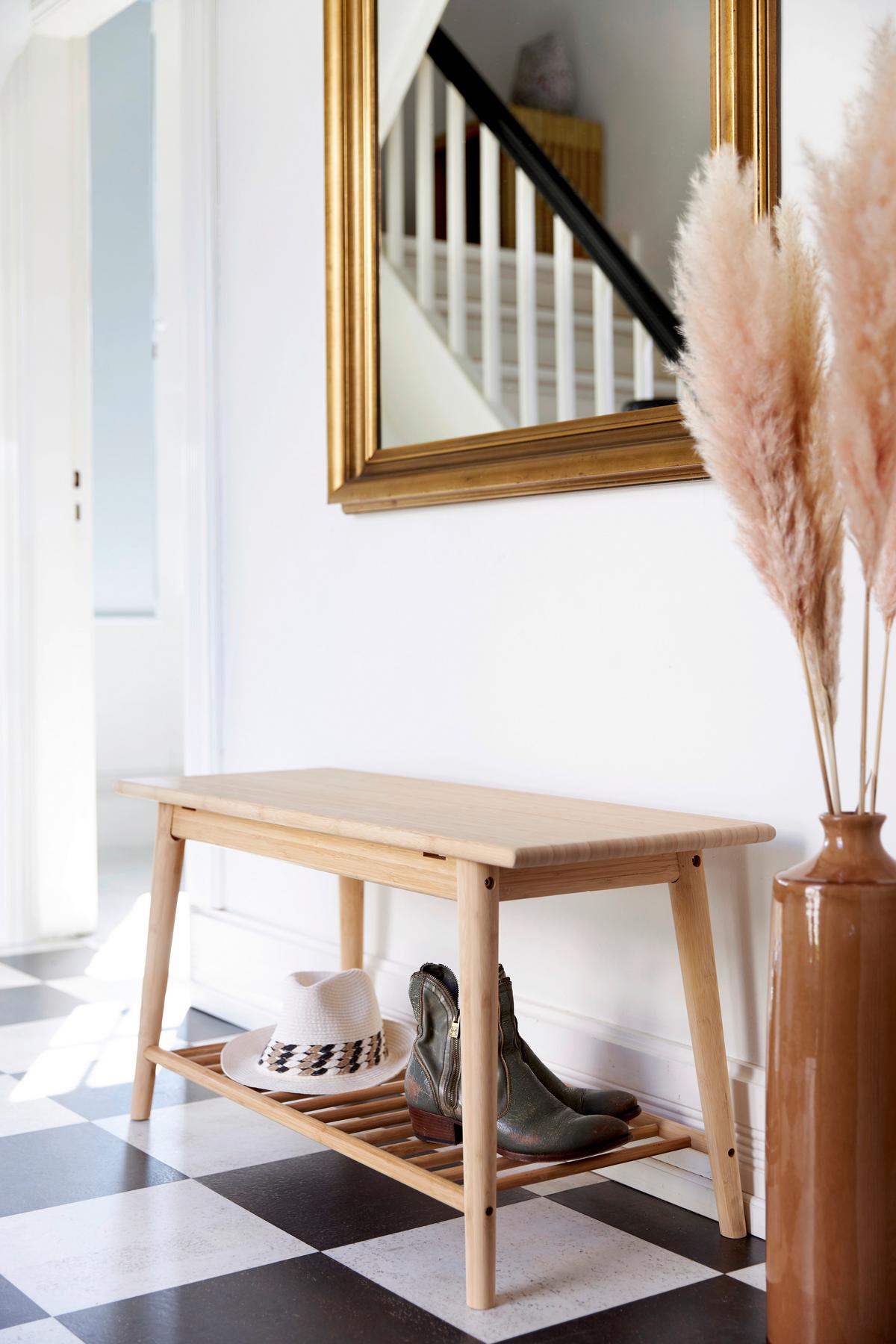 Schuhbank Noble 4168002 - Naturfarben, ROMANTIK / LANDHAUS, Holz (90/45/35cm) - MID.YOU