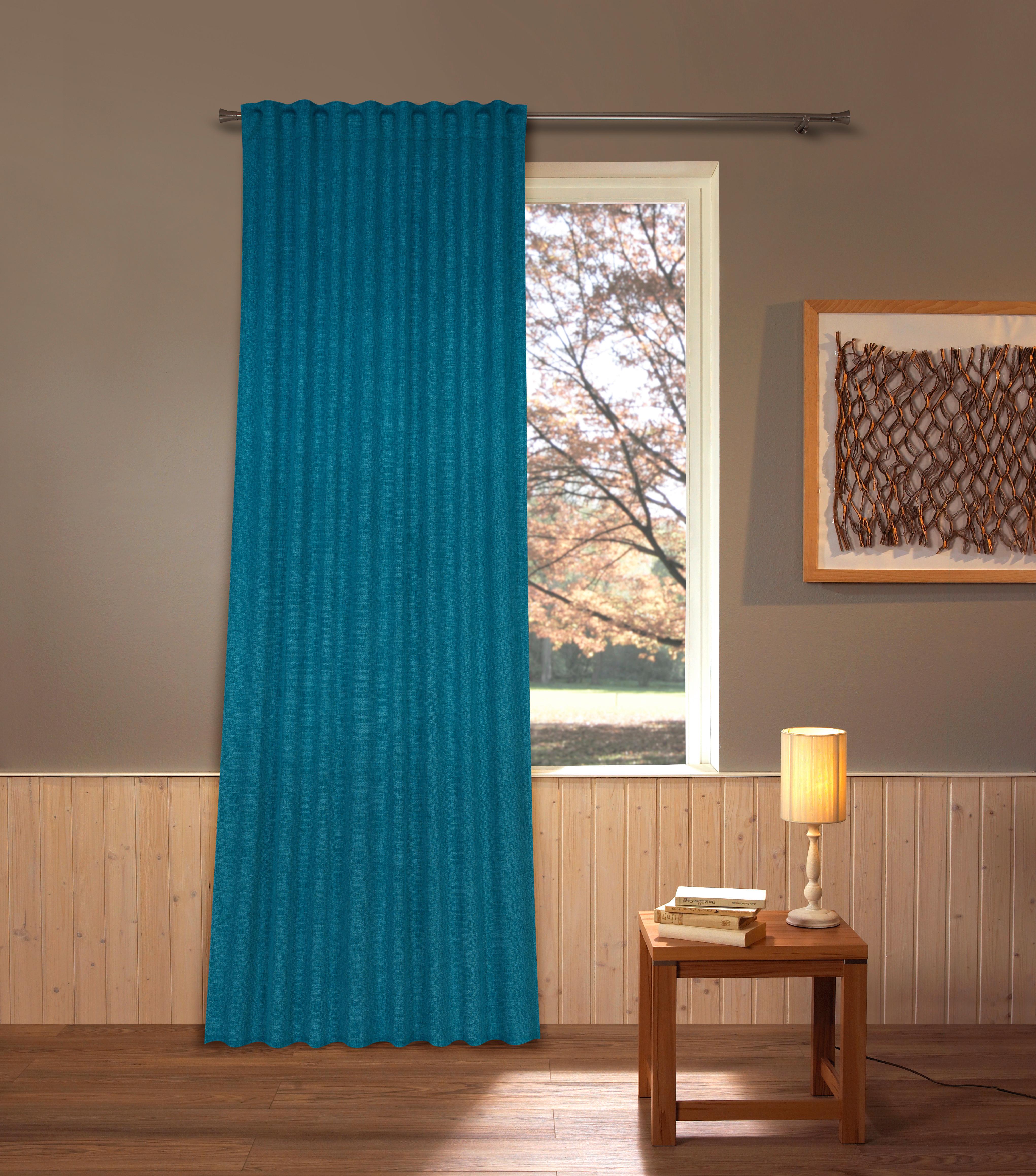 Verdunkelungsvorhang Anna - Petrol, ROMANTIK / LANDHAUS, Textil (135/245cm) - James Wood
