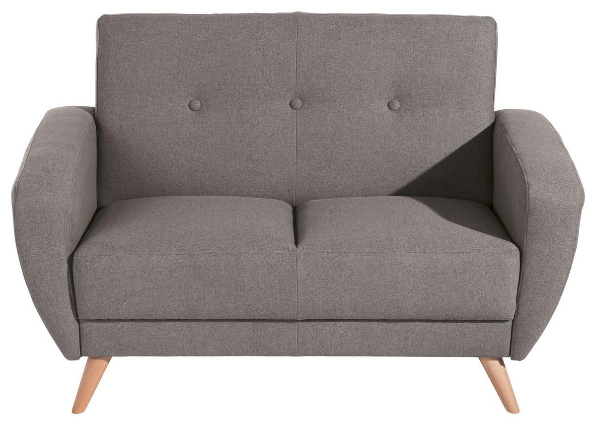 2-sitzer-sofa Jerry Grau - Naturfarben/Grau, Design, Textil (136/85/82cm) - Max Winzer