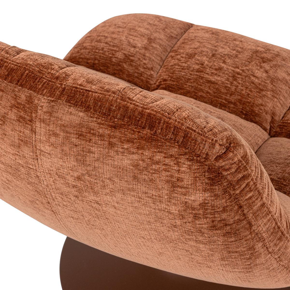 Sessel Elvi Rostfarben B: 73cm - Rostfarben/Braun, Design, Textil (73/81/84cm) - Livetastic