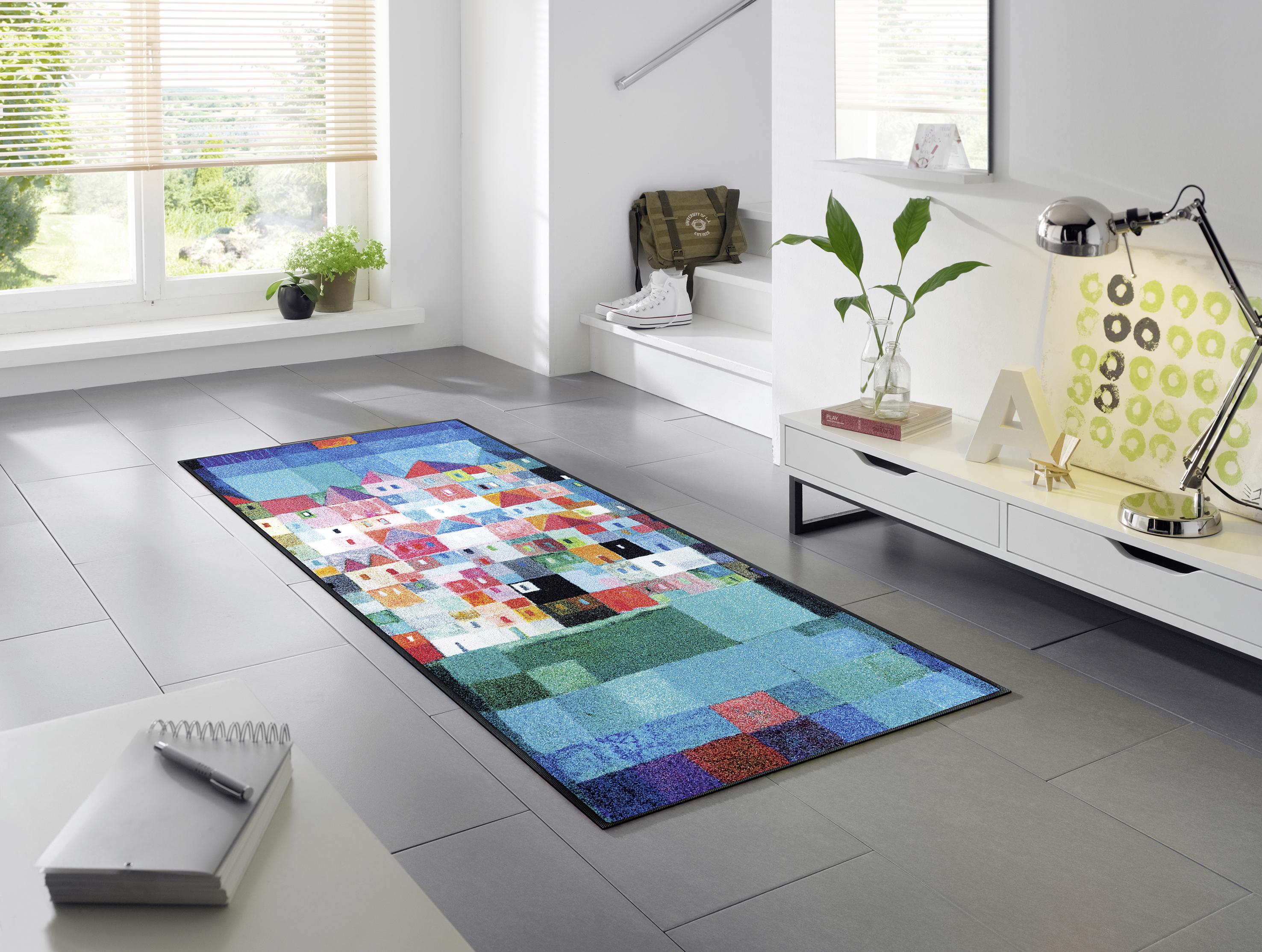 Fußmatte Colourful Houses - Multicolor, Trend, Textil (75/190cm) - Esposa
