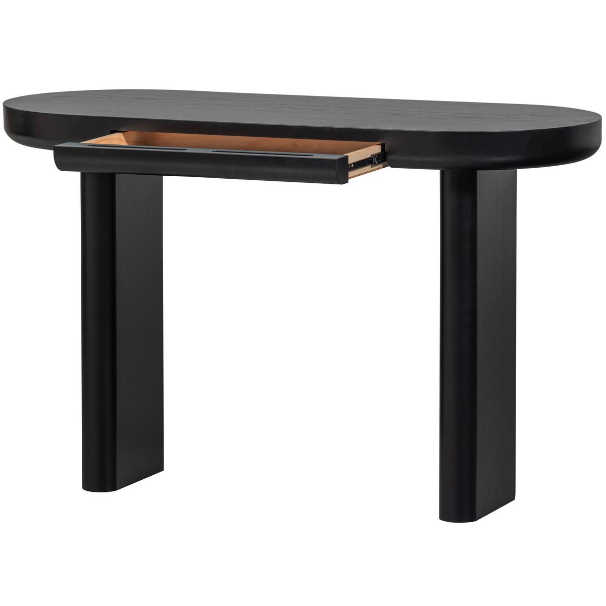 Beistelltisch Mael Schwarz L: 120 cm - Schwarz, Design, Holzwerkstoff (120/50/75cm) - Livetastic