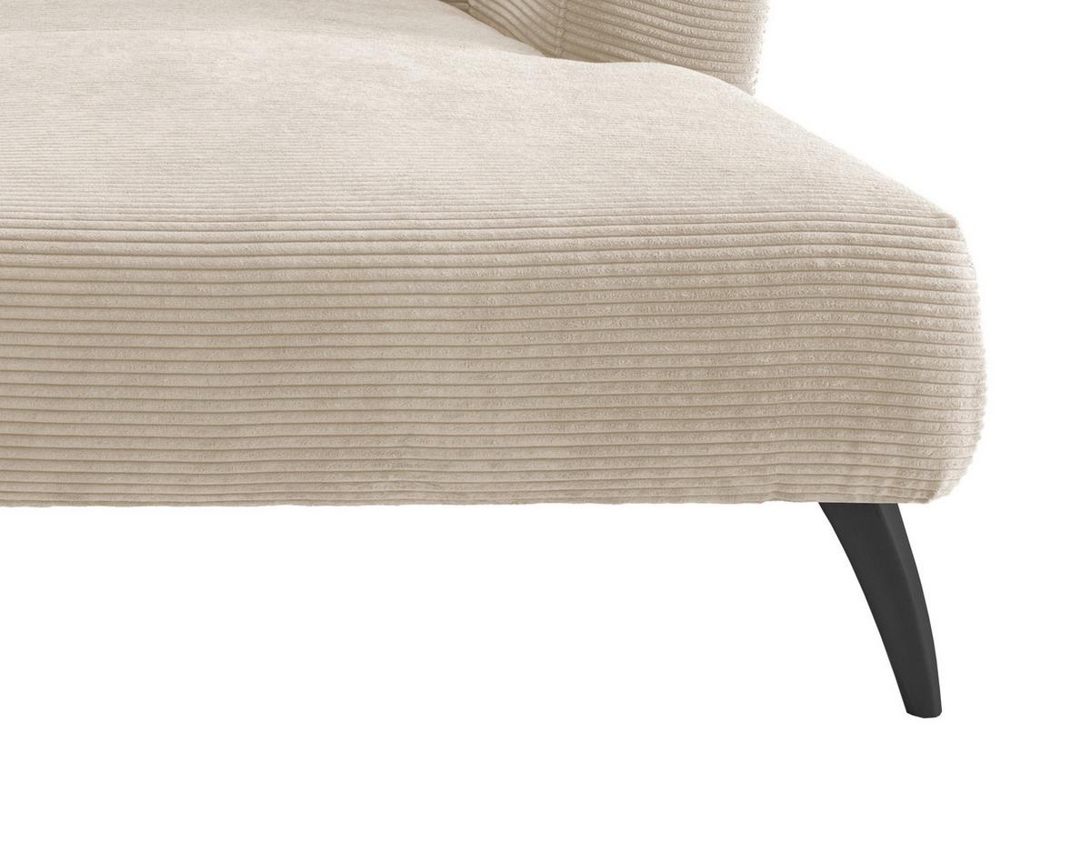 Ecksofa Colori Beige S: 264/160 Cm - Beige/Schwarz, MODERN, Holz/Textil (264/160cm) - MID.YOU