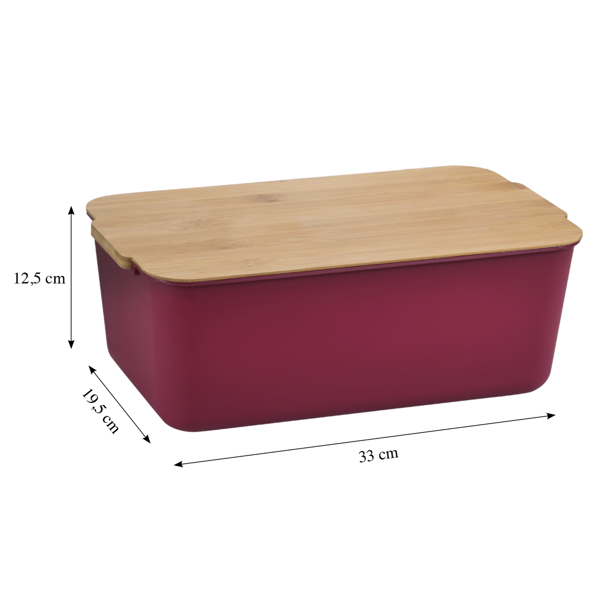 Brotbox Beere, Naturfarben L: 30,5 cm - Beere/Naturfarben, Basics, Naturmaterialien/Kunststoff (30.5/18.5/12cm) - Kesper