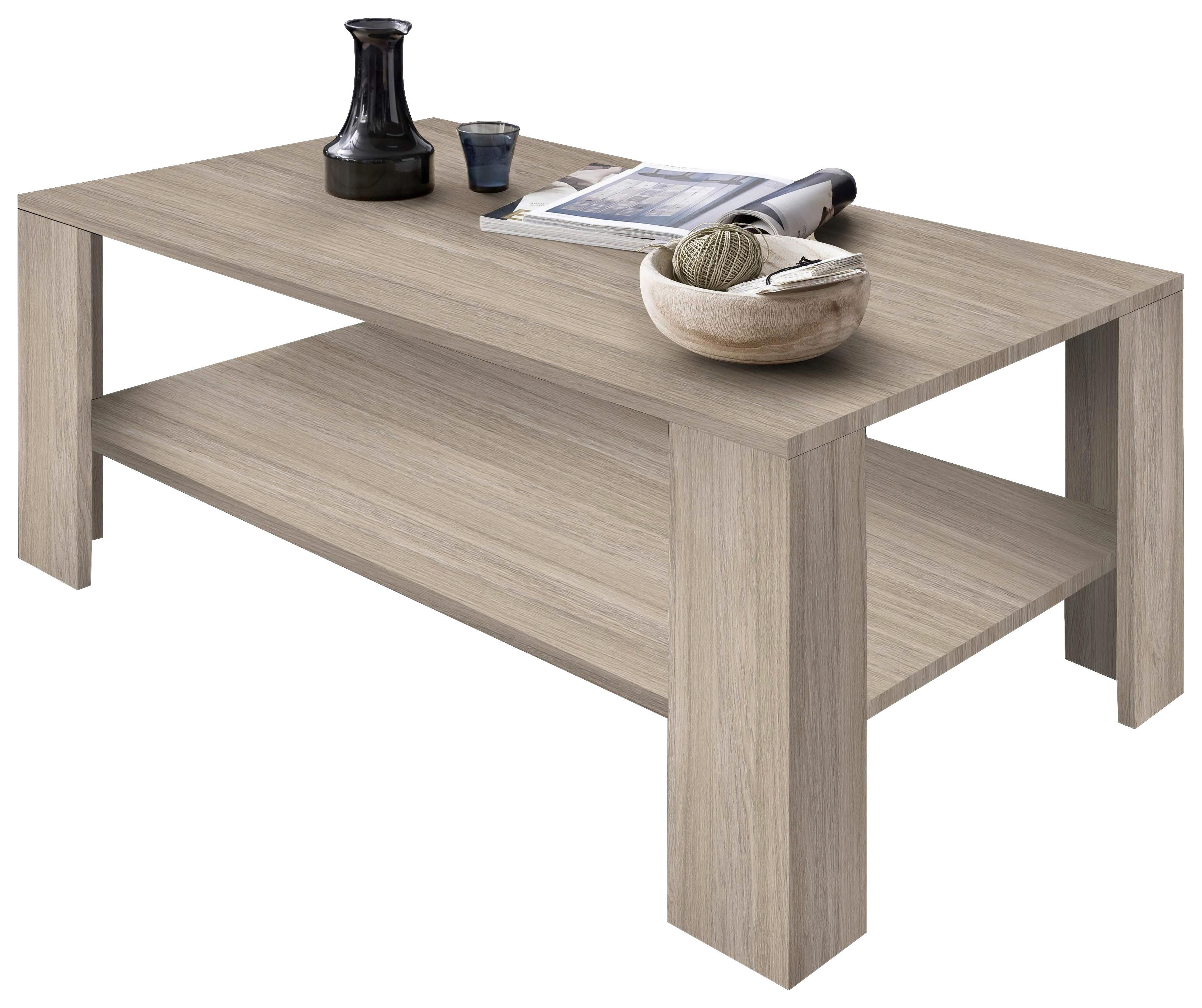 Dohányzóasztal Gina Sonoma Tölgy Dekorral - Sonoma tölgy, Konventionell, faalapú anyag (100/37,5/50cm)