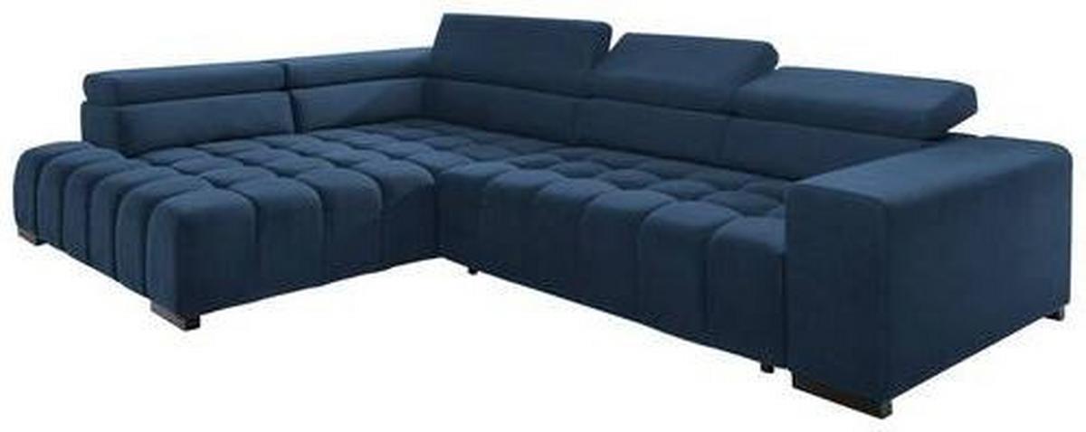Eckschlafsofa Elias Neu Blau S: 201 Cm - Blau/Schwarz, Design, Textil (201/307cm) - Livetastic