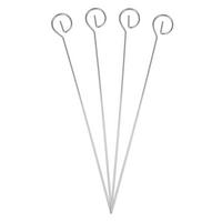 Grillspieße Marlis Chrom 4er L: ca. 22 cm - Edelstahlfarben, Basics, Metall (22cm) - Metaltex
