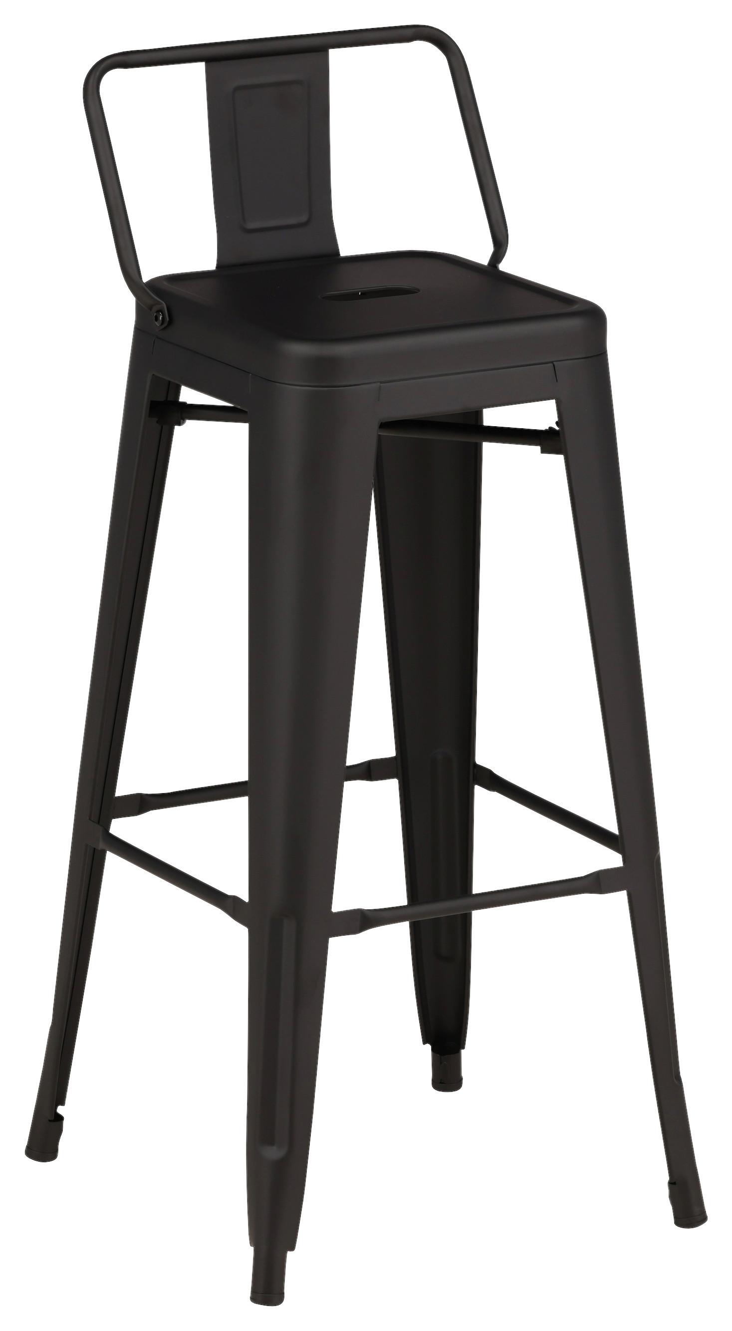 Barhocker-Set Tempe - Schwarz, Design, Metall (43/94/43cm) - Livetastic