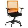 Drehstuhl Porto Base Orange/Schwarz - Schwarz/Orange, MODERN, Kunststoff/Textil (59/108/44cm) - MID.YOU