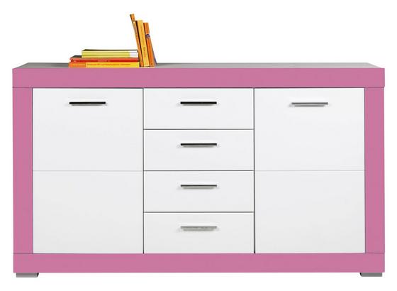 Komoda Sideboard Derby - bílá/růžová, Moderní, dřevěný materiál (155/90/40,5cm) Komoda Sideboard Derby - bílá/růžová, Moderní, dřevěný materiál (155/90/40,5cm)