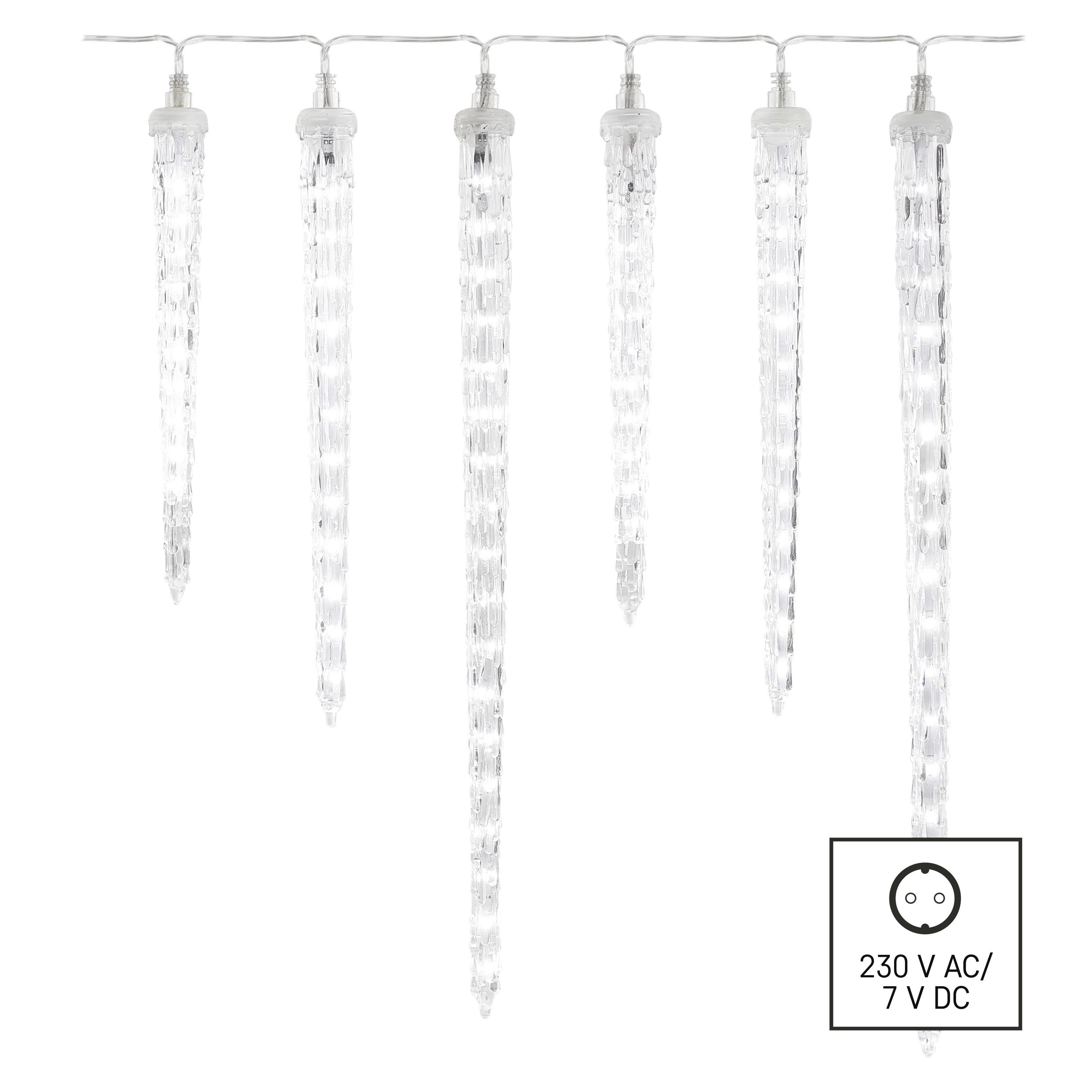 DEKORAČNÉ LED SVIETIDLO ICICLE 160LED - priehľadné, Design, kov/plast