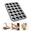 MUFFINFORM 24 Stück - Schwarz, KONVENTIONELL, Metall (26,5/38,5/3cm) - Zenker