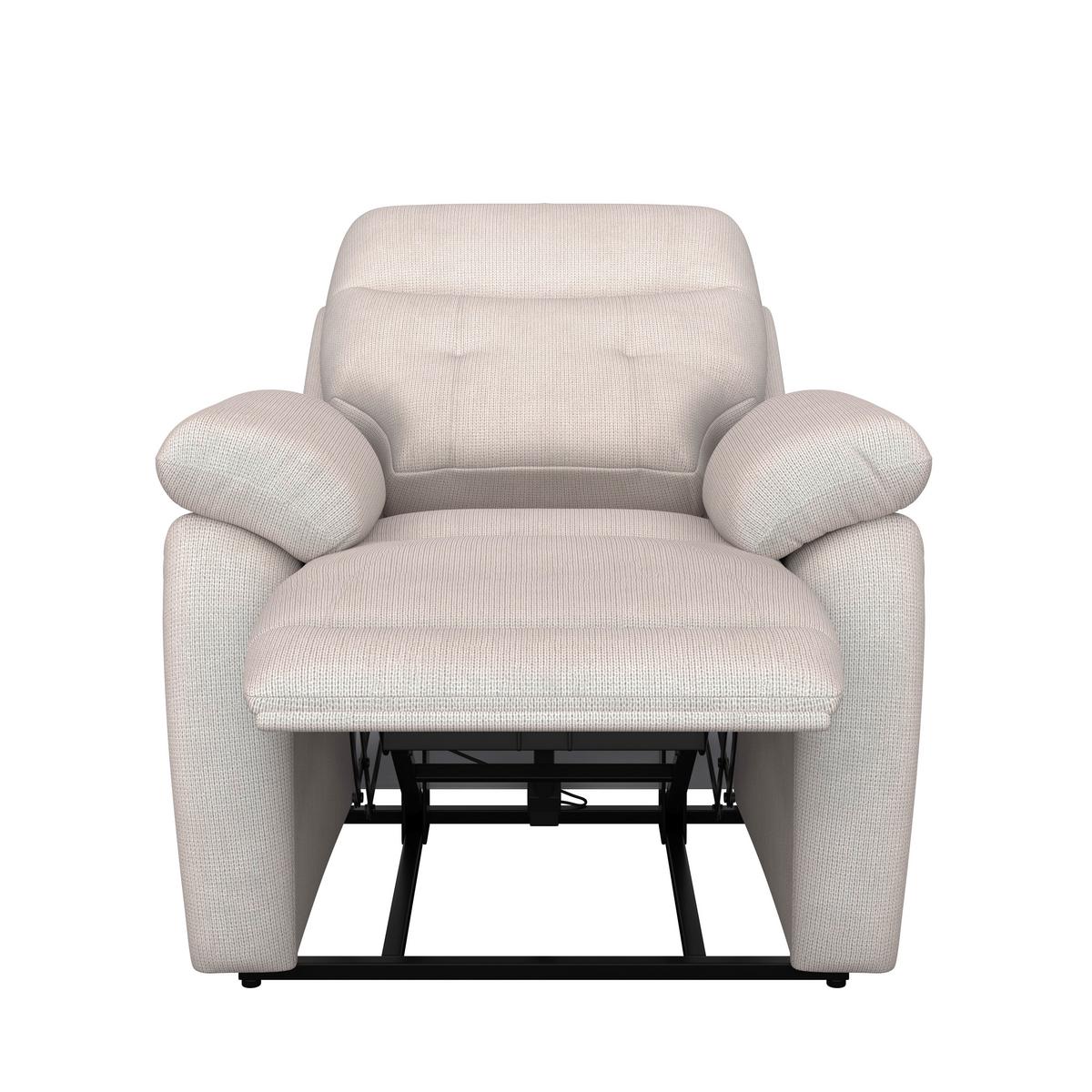 Relaxsessel Mario Webstoff beige, B: 89 cm - Beige/Schwarz, MODERN, Textil/Metall (89/107/94cm) - James Wood
