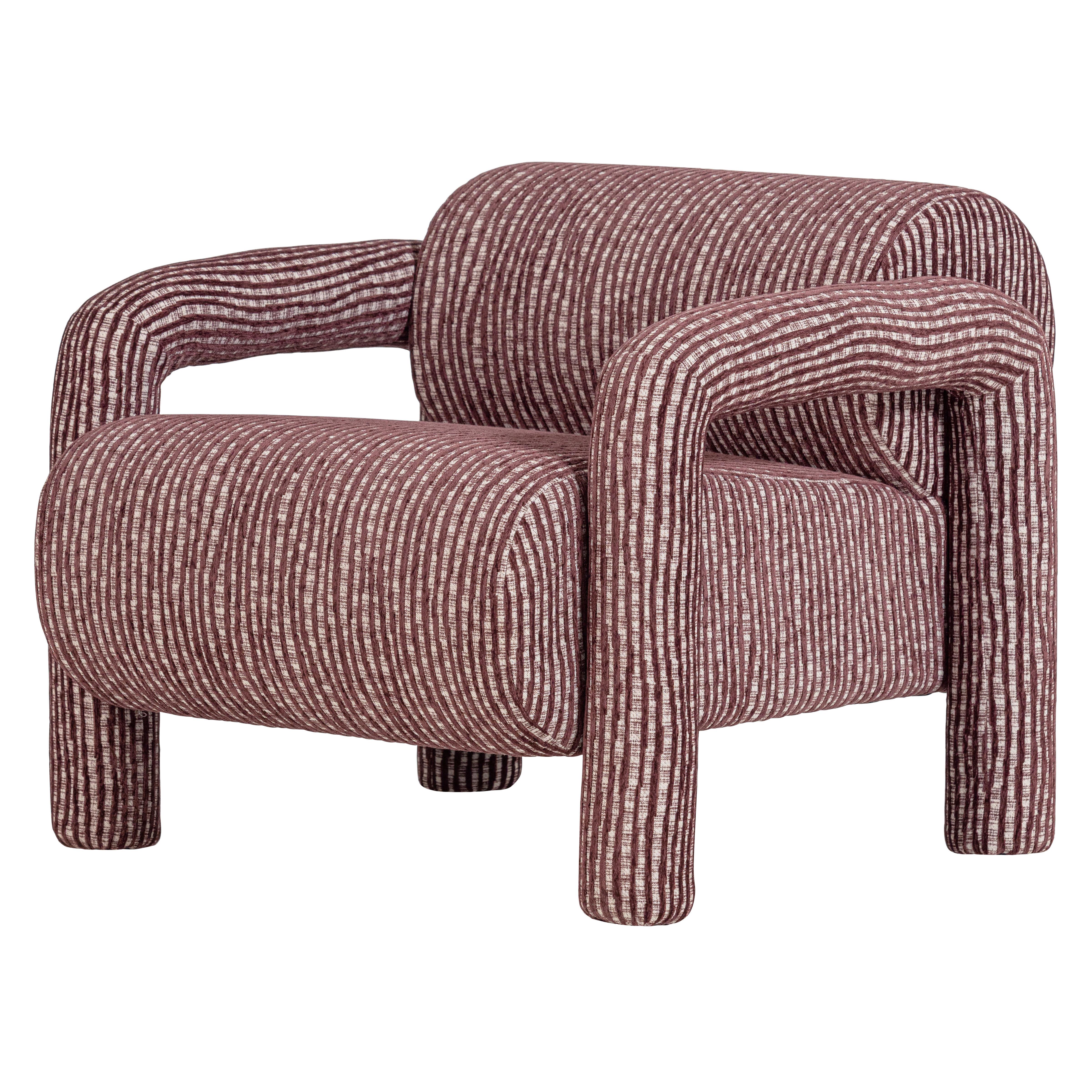 SESSEL Lenny Bordeaux B: 76cm - Bordeaux, MODERN, Textil (76/65/82cm) - Livetastic