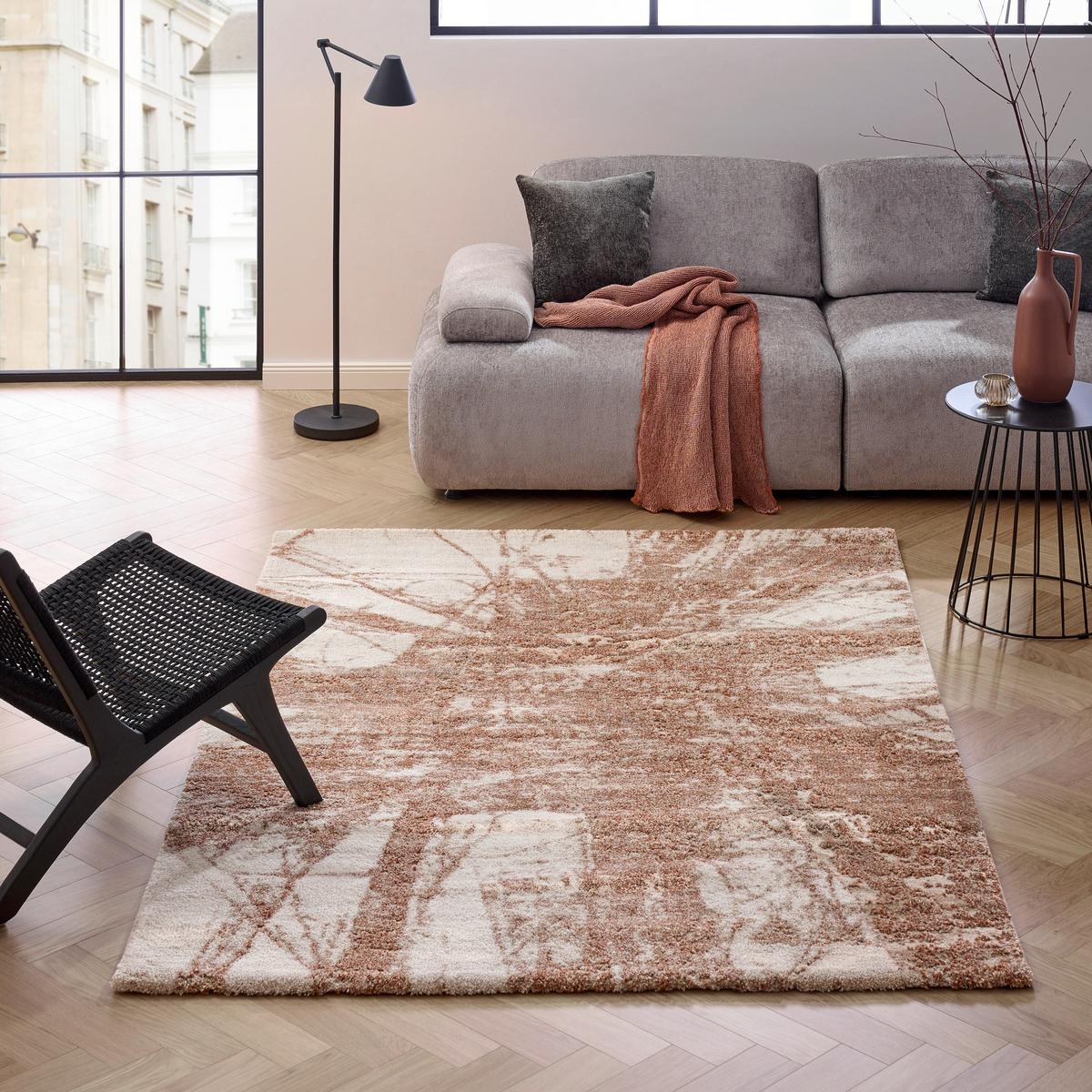 Webteppich My Bologna - Cognac/Creme, LIFESTYLE, Textil (80/150cm) - Obsession