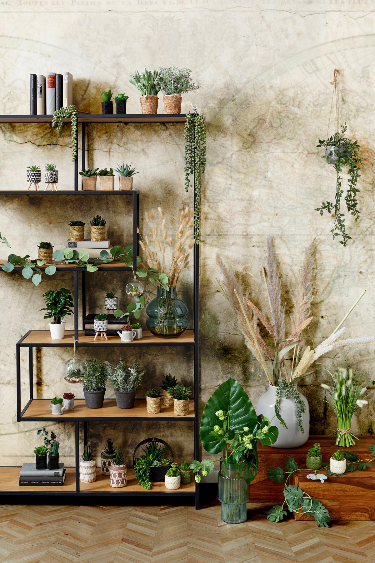 Kunstpflanze Philodendron Grün L: 71 cm, Gertrud - Grün, Basics, Kunststoff (71cm)