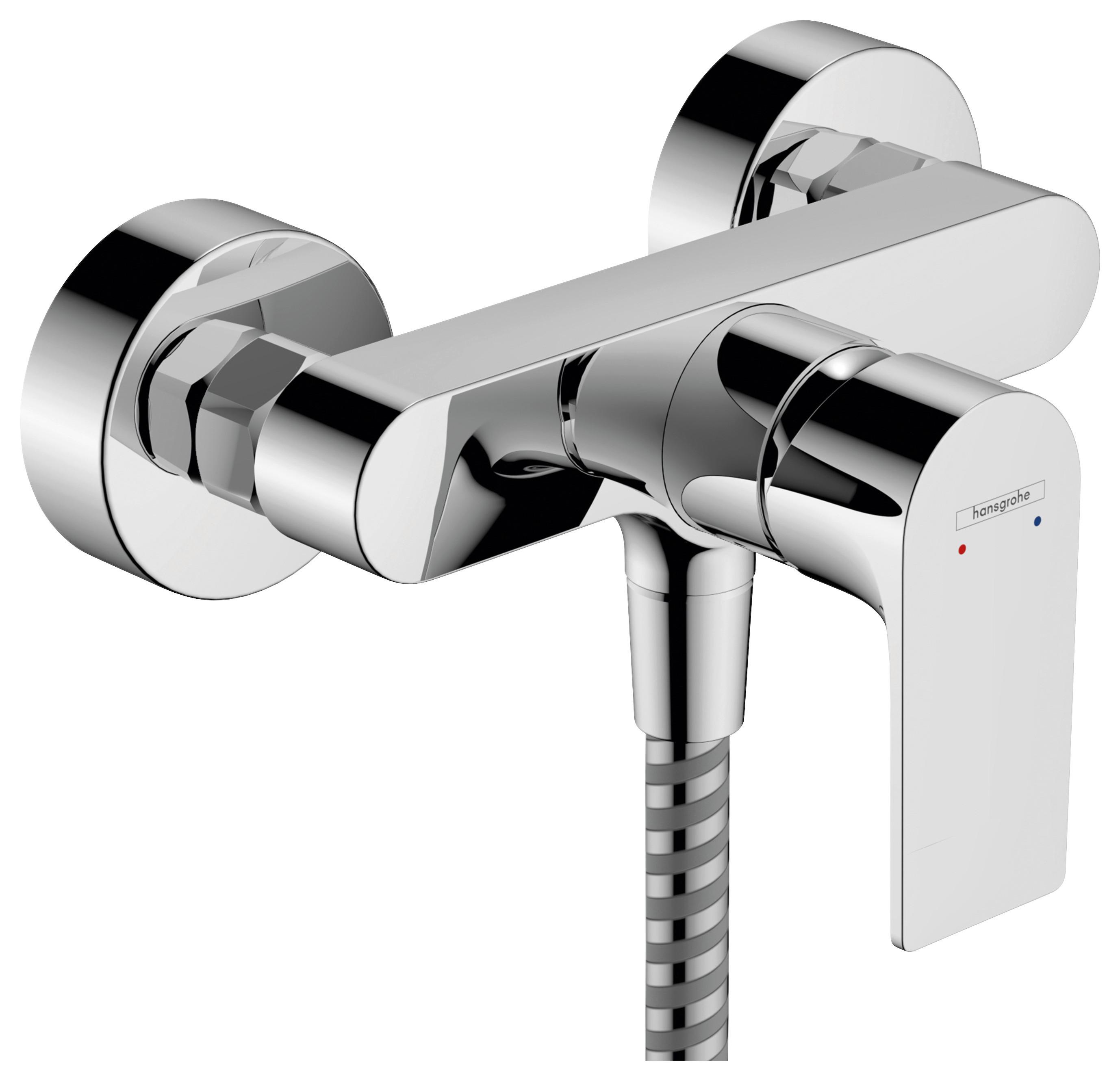 Brausegarnitur Rebris E Chromfarben - Chromfarben, Basics, Metall (21,8/11,9/13,2cm) - Hansgrohe
