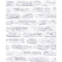 Vliestapete 52x1000 Cm Weiß/ Betonoptik - Weiß, Basics, Papier/Kunststoff (52/1000cm)