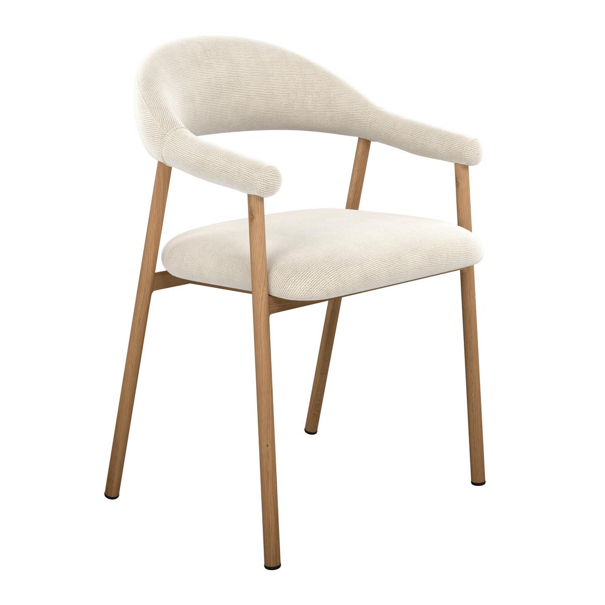 Stuhl Nordi Creme/Hellbraun B: 56cm - Hellbraun/Creme, MODERN, Textil/Metall (56/79,5/54cm)