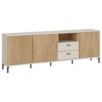 TV-Element Mosano B: 200 cm - Kaschmir/Eichefarben, Trend, Holzwerkstoff (200/70/40cm)