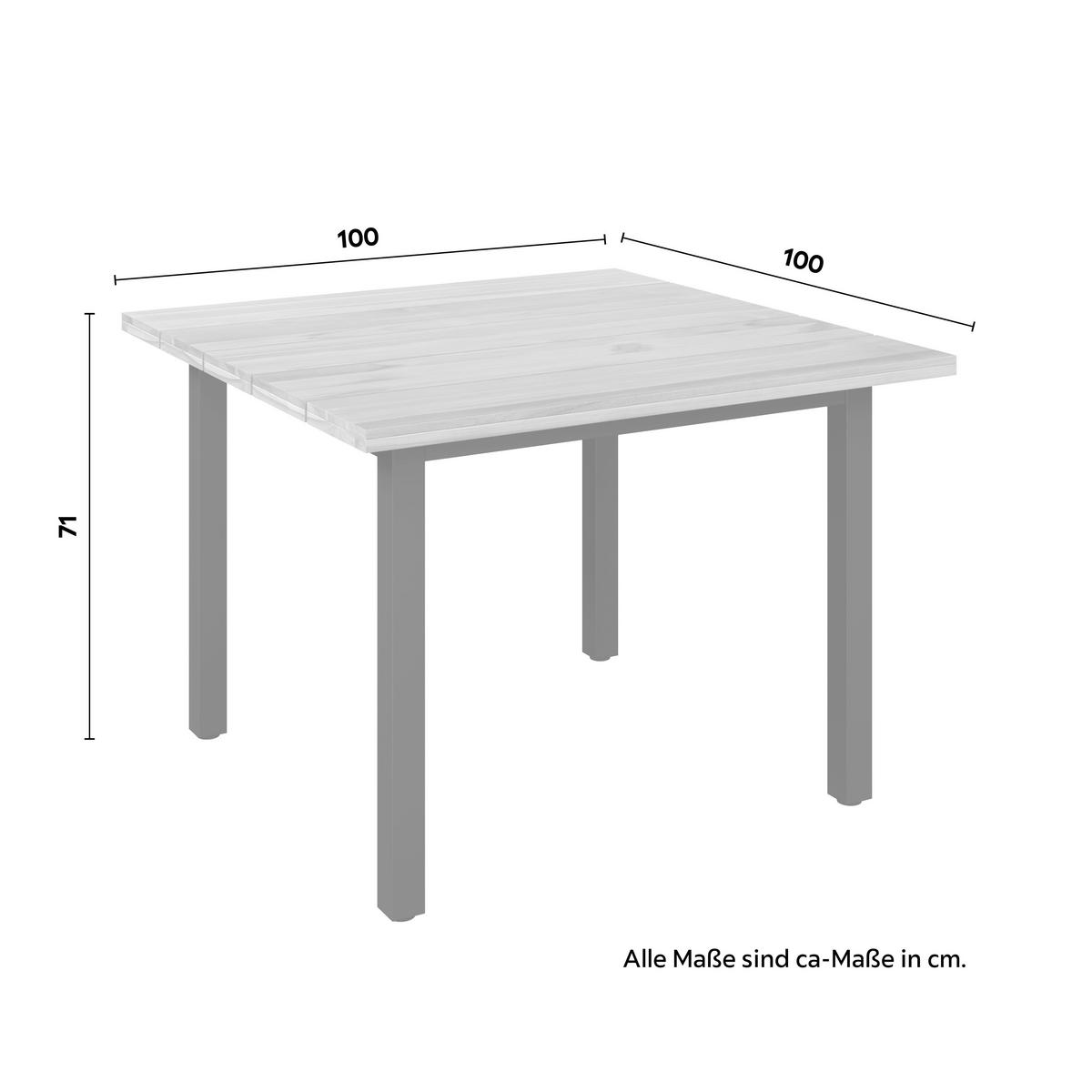 JÍDELNÍ TERASOVÁ SOUPRAVA CASSANDRA - barvy teak/světle hnědá, Moderní, kov/dřevo - Bessagi Garden