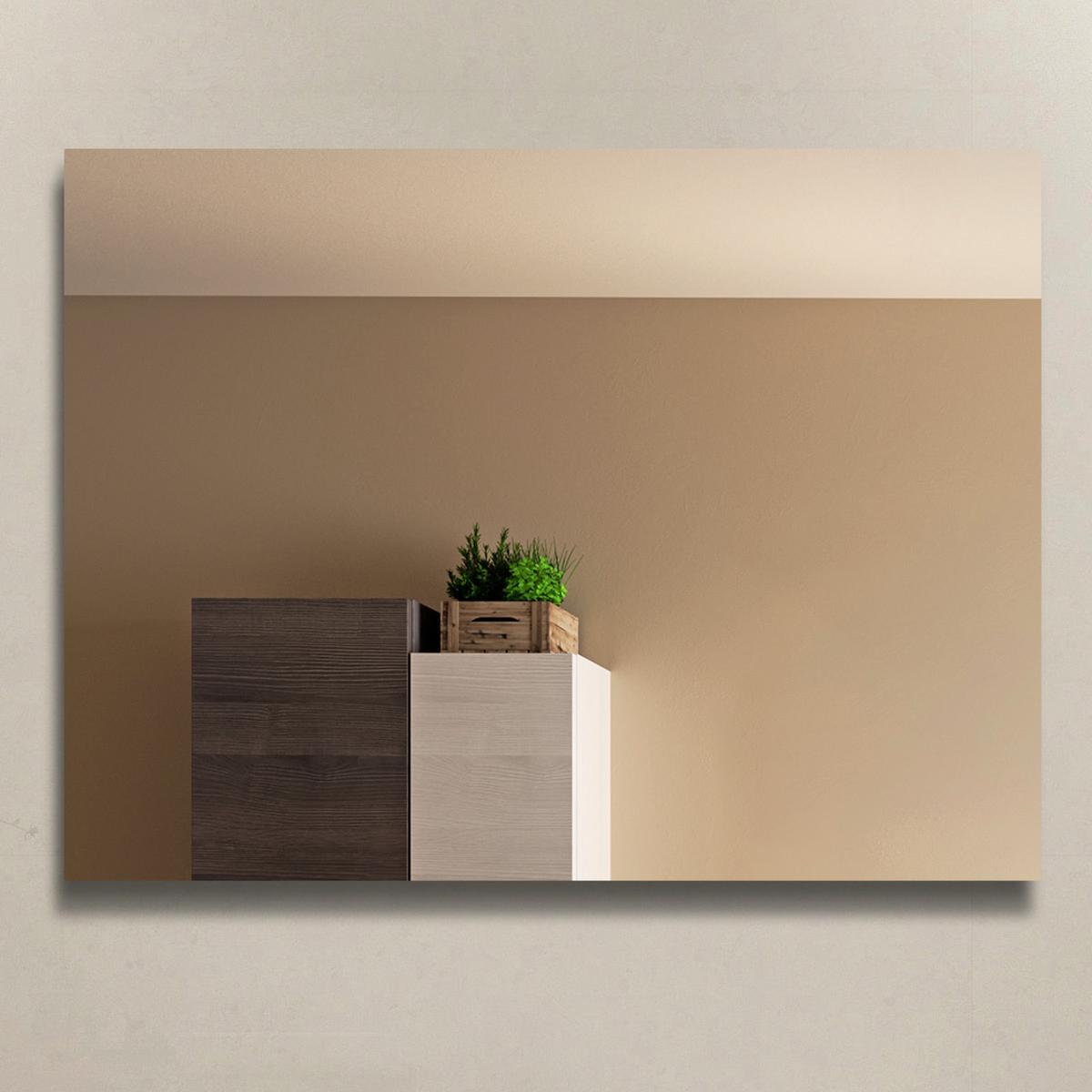 LED-Spiegel Rechteckig 80x60 cm, Beheizbar - Basics, Glas/Metall (80/60/2,3cm)