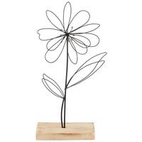 Dekoblume H: ca. 22, Blumy - Schwarz, MODERN, Holz/Metall (12/5/22cm)