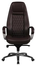 Komfortabel und edel Chefessel in Dunkelbraun mit Wippmechanik und Lendenwirbelstütze