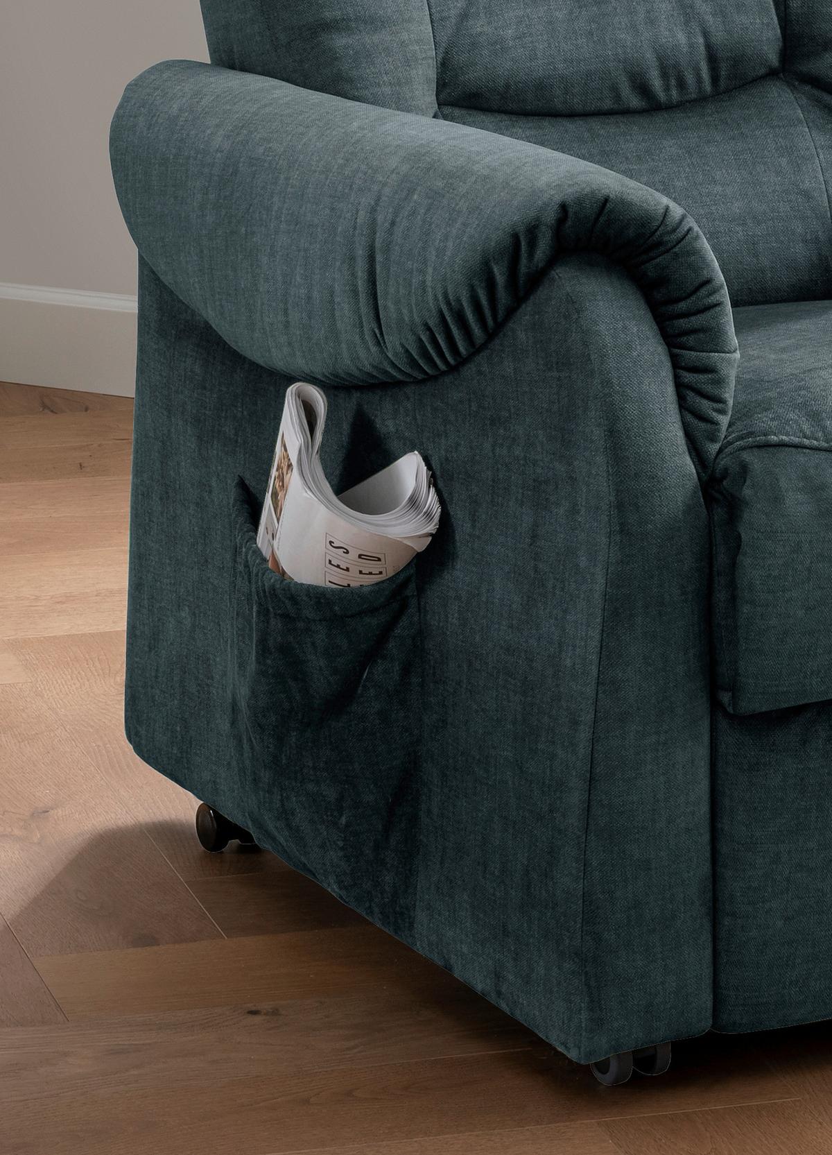 Fernsehsessel Nino Dunkelblau B: 76 Cm - Schwarz/Dunkelblau, Design, Textil (76/106/94cm) - Livetastic