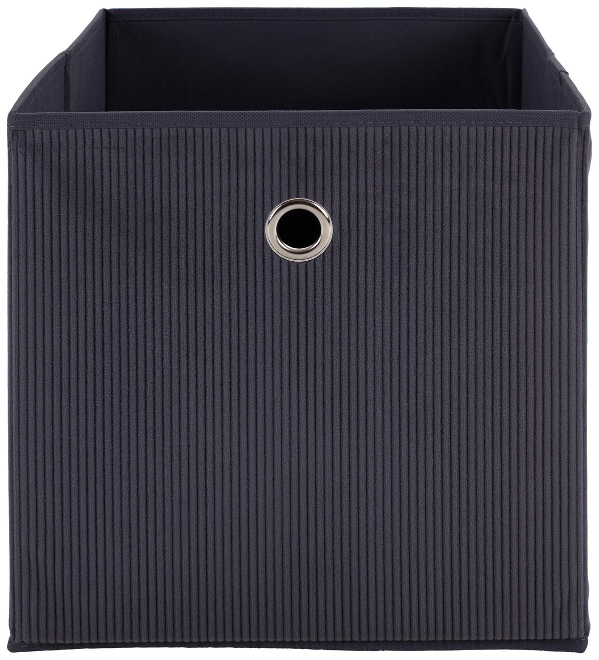 SKLÁDACÍ KRABICE CUBI NEW - šedá, Moderní, karton/textil (30/30/30cm)