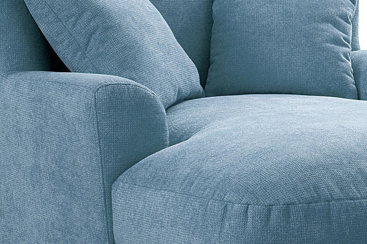 XXXL-Sessel Asado hellblau teilmassiv, B: 109 cm - Dunkelbraun/Hellblau, MODERN, Holzwerkstoff/Textil (109/104/145cm) - Sit & More