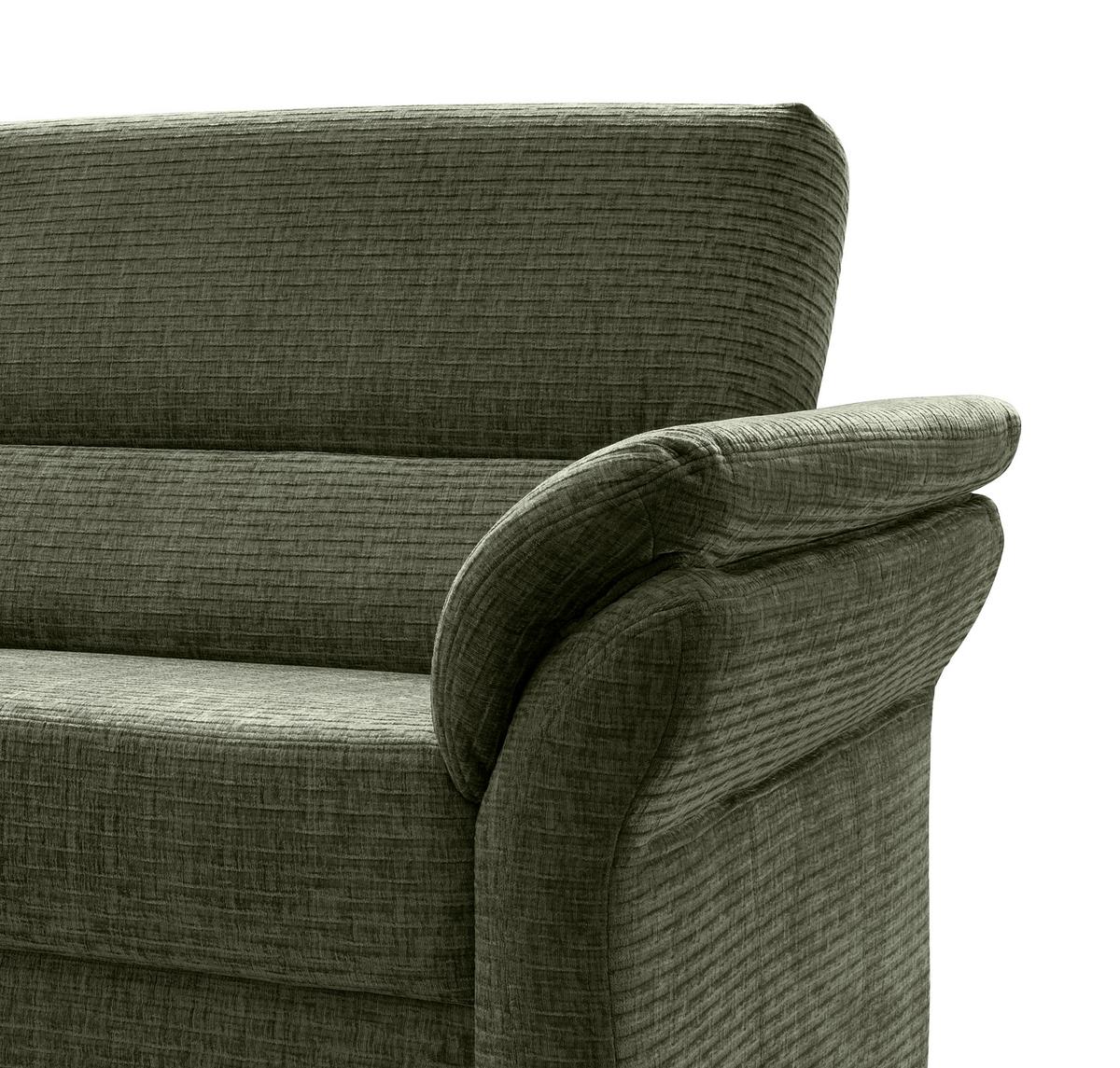 3-Sitzer-Sofa Cavoli, Olivgrün L B: 192 cm - Schwarz/Olivgrün, MODERN, Textil (192/90/89cm) - Livetastic