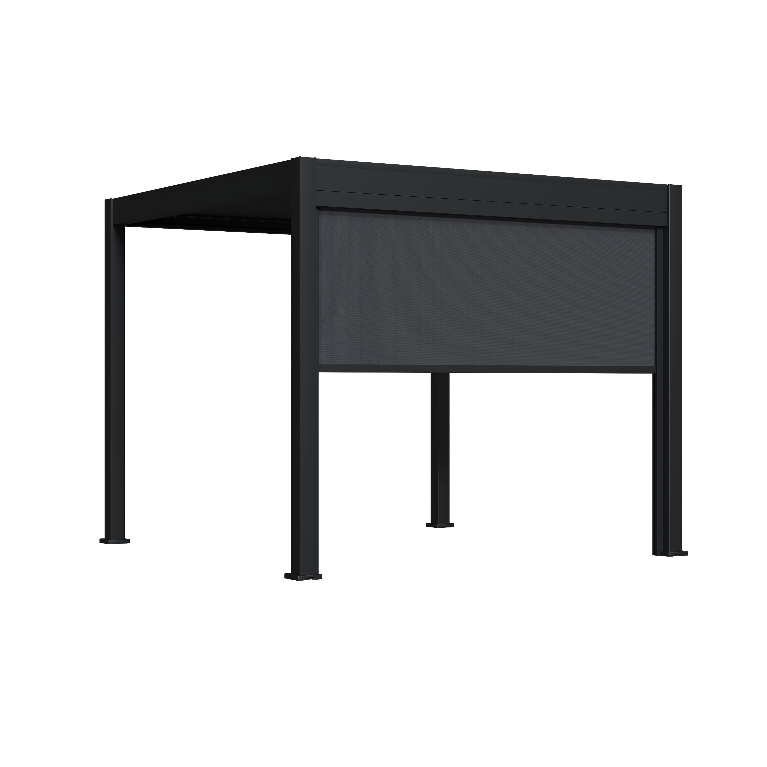 Pavillon-Rollo 300x255cm Uv-Beständig - Anthrazit, Basics, Textil (300/255/0,8cm) - WEIDE