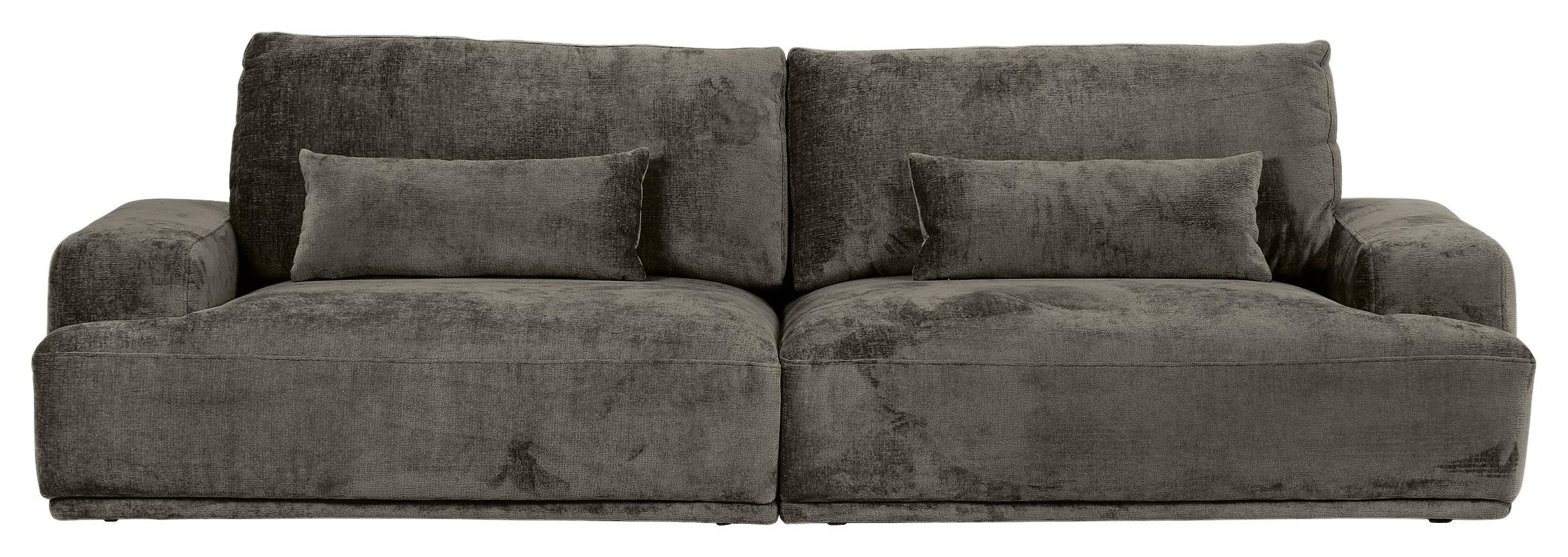 Bigsofa Mezino Dunkelgrau B: 282 cm - Dunkelgrau/Schwarz, KONVENTIONELL, Textil (282/73/115cm) - MID.YOU