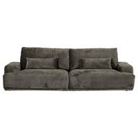Bigsofa Mezino Dunkelgrau B: 282 cm - Dunkelgrau/Schwarz, KONVENTIONELL, Textil (282/73/115cm) - MID.YOU
