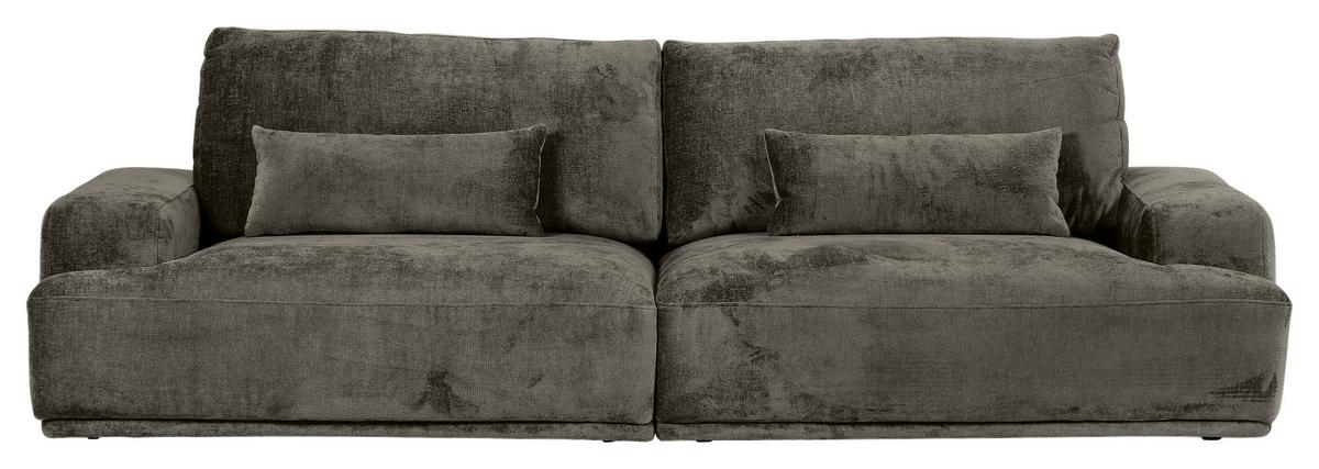 Bigsofa Mezino Dunkelgrau B: 282 cm - Dunkelgrau/Schwarz, KONVENTIONELL, Textil (282/73/115cm) - MID.YOU