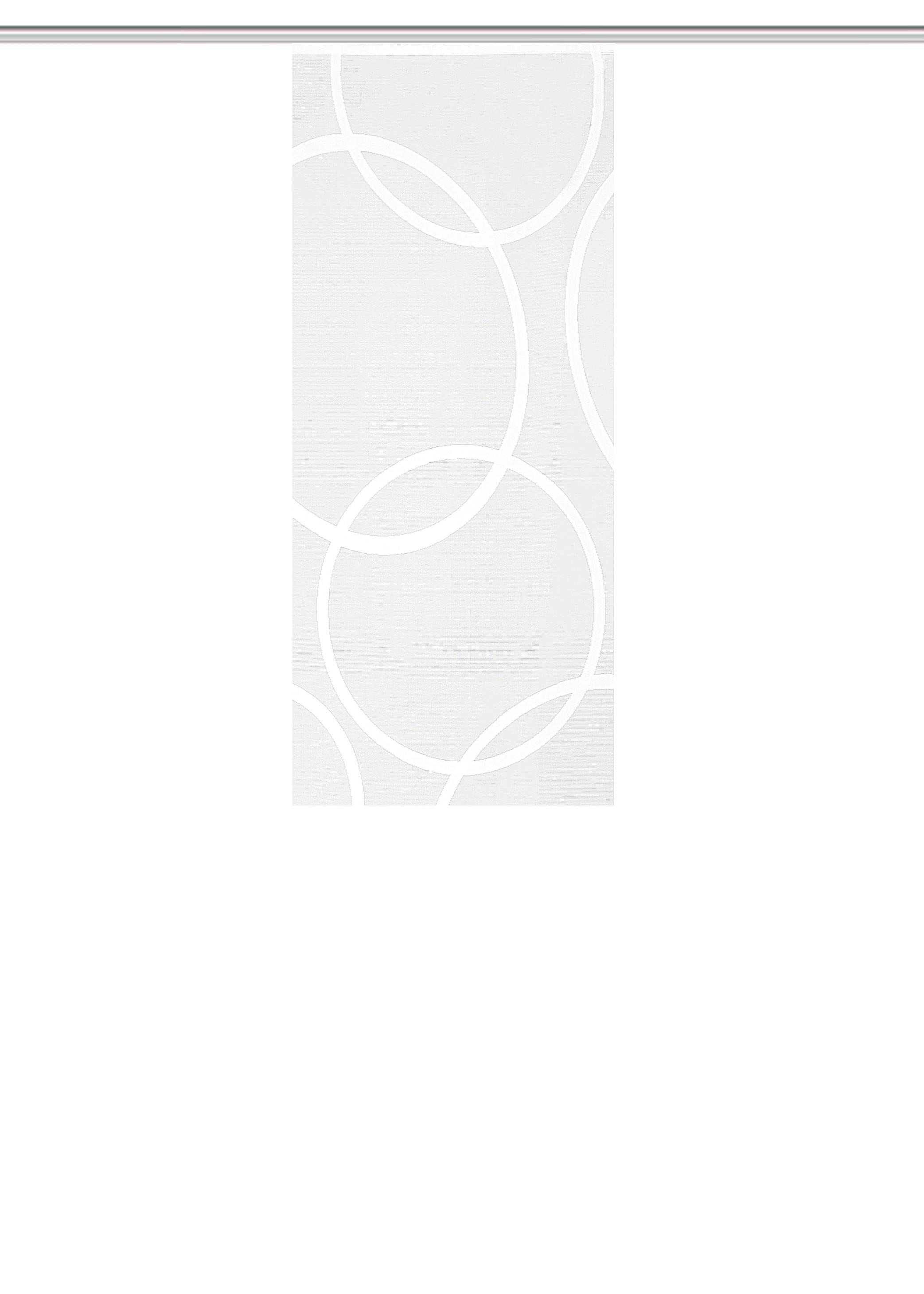 Flächenvorhang Pinale Weiß B: 57 Cm - Weiß, Basics, Textil (57/145cm)