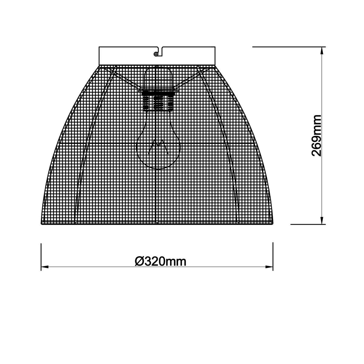 Deckenleuchte Tanah Ø 32 cm 1-Flammig - Schwarz/Naturfarben, KONVENTIONELL, Textil/Metall (32/25cm) - Brilliant