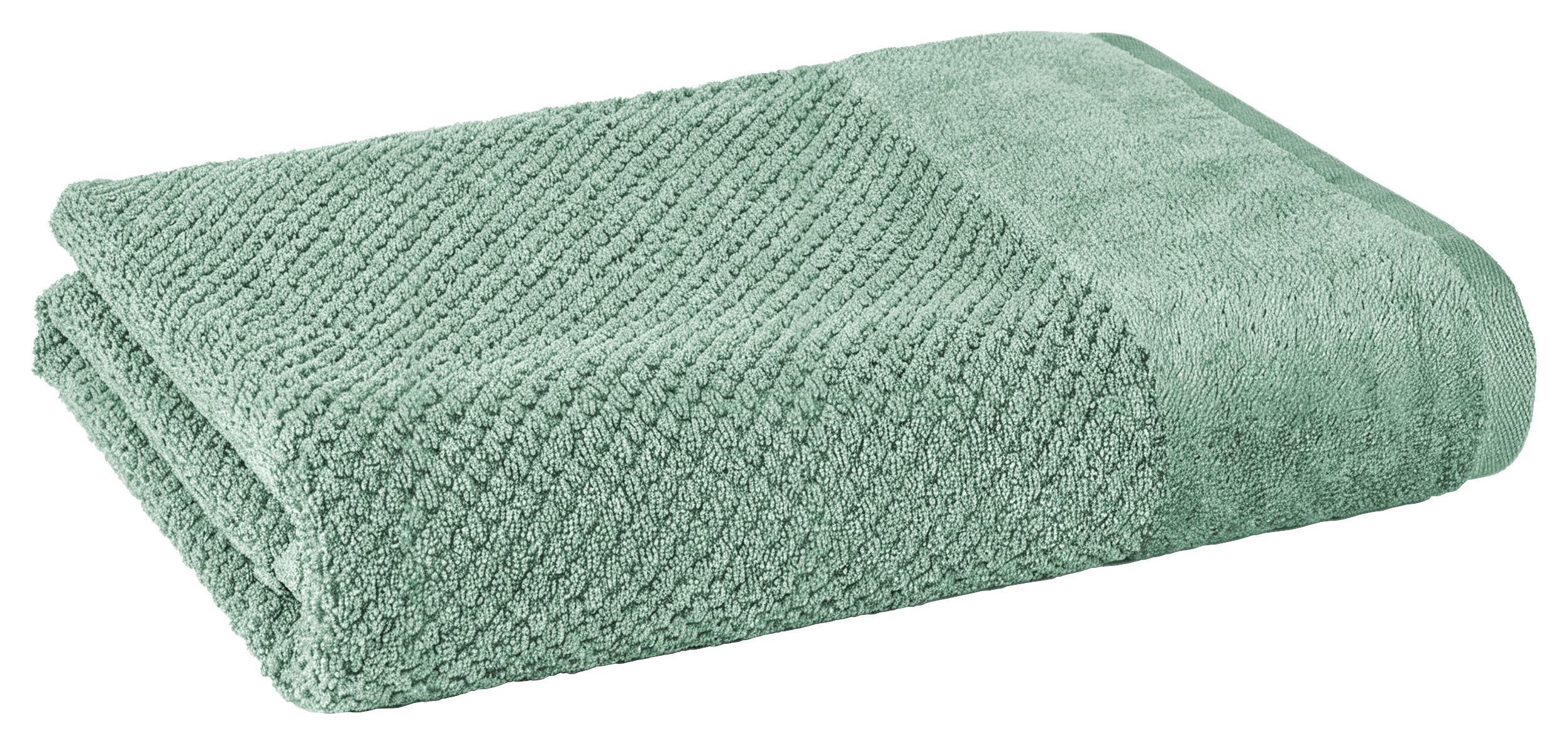 DUSCHTUCH Popcorn 70x140 cm Salbeigrün - Salbeigrün, Basics, Textil (70/140cm)