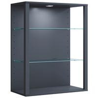 Hängevitrine Glasol Anthrazit B: 70 cm - Anthrazit, Design, Glas/Holzwerkstoff (70/90/35cm) - MID.YOU